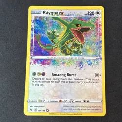 Rayquaza 138/185 Swsh04: Vivid Voltage Holo Amazing Rare Sword & Shield Pokemon - Image 1