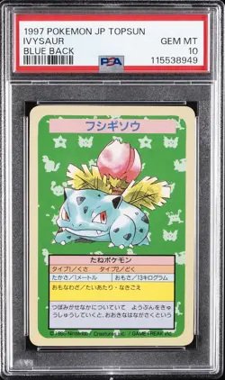 1997 POKEMON JPN TOPSUN BLUE BACK IVYSAUR PSA 10 - Image 1