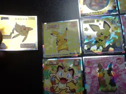 Pokemon Wafer Promo Holo Sticker x9 Pikachu Pichu Meowth etc #4665 - Image 2