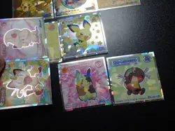 Pokemon Wafer Promo Holo Sticker x9 Pikachu Pichu Meowth etc #4665 - Image 5