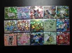 Pokemon Wafer Promo Holo Sticker x15 Gardevoir Chansey etc #4685 - Image 1