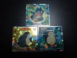 Pokemon Wafer Promo Holo Sticker x3 Snorlax & Munchlax #5703 - Image 1