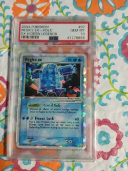 Pokemon Card Ex Hidden Legends # 97 Regise Ex Holo PSA 10 GEM MINT 2004 Vintage - Image 1