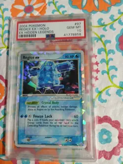Pokemon Card Ex Hidden Legends # 97 Regise Ex Holo PSA 10 GEM MINT 2004 Vintage - Image 5