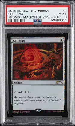 2019 MTG PROMO MAGICFEST 2019-FOIL #1 SOL RING PSA 9 - Image 1
