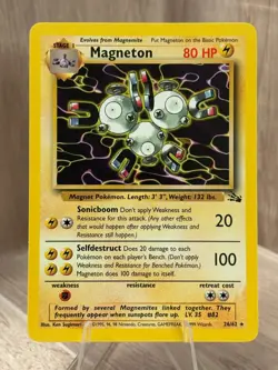 Pokemon - Magneton [1999 Wizards] #25/62 Rare (NM-MT) - Fossil Set - Image 1