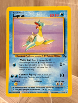 Pokemon - Lapras [1999 Wizards] #25/62 Rare (NM-MT) - Fossil Set - Image 1