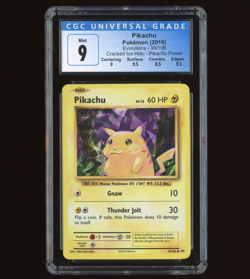 CGC 9 MINT - Pikachu Cracked Ice Holo Pokemon 2016 XY Evolutions Promo 35/108 - Image 1