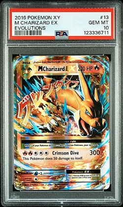 PSA 10 - M CHARIZARD EX #13 2016 POKEMON XY EVOLUTIONS - Image 1