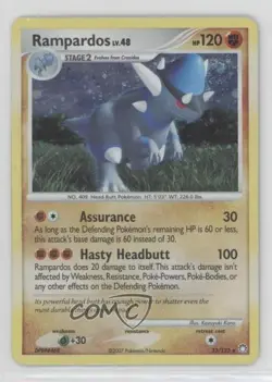 Rampardos Holo Pokemon Diamond & Pearl Mysterious Treasures #33 2007 - Image 1