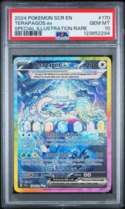 Pokemon PSA 10 Stellar Crown Terapagos ex SIR 170 - Image 1