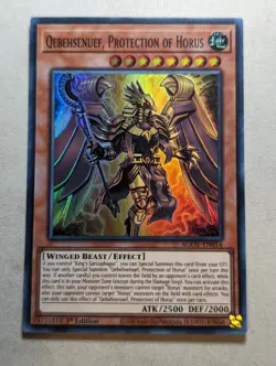 Yu-Gi-Oh! - Qebehsenuef, Protection of Horus - AGOV-EN014 - Super Rare - 1st Ed - Image 1