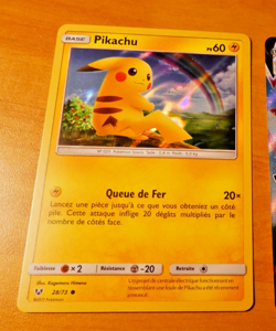 POKEMON CARD RARE HOLO CARTE PIKACHU 28/73 FR ** 2017 - Image 1