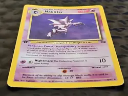 HAUNTER 1999 Pokemon 1st Edition Fossil Set Holo Rare Card #6/62 - Image 5