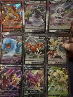 Pokemon Card Lot Over 500 Holo, 1200 Uc/c,Over 100 Vmax, Ex, V, V Star, Full Art - Image 3