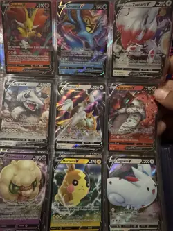 Pokemon Card Lot Over 500 Holo, 1200 Uc/c,Over 100 Vmax, Ex, V, V Star, Full Art - Image 4