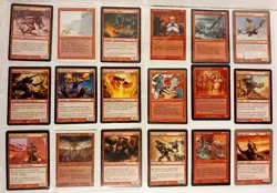 VINTAGE LARGE LOT 198 MAGIC THE GATHERING CARDS COLLECTION MTG 1993 - 2006 RED - Image 2