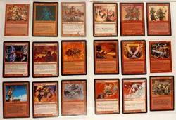 VINTAGE LARGE LOT 198 MAGIC THE GATHERING CARDS COLLECTION MTG 1993 - 2006 RED - Image 3