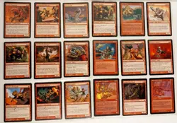 VINTAGE LARGE LOT 198 MAGIC THE GATHERING CARDS COLLECTION MTG 1993 - 2006 RED - Image 4