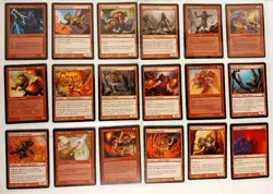 VINTAGE LARGE LOT 198 MAGIC THE GATHERING CARDS COLLECTION MTG 1993 - 2006 RED - Image 5