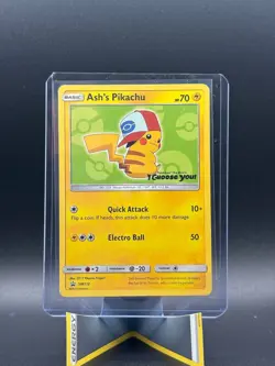 2017 Pokemon Ash's Pikachu TCG Black Star Promo Card SM112 - Image 1