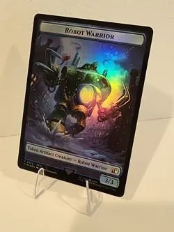 FOIL Emblem - Sephiroth, One-Winged Angel Robot Warrior Double-Sided Token MTG - Image 2