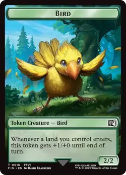 Bird/Wizard Final Fantasy Magic The Gathering Token - Image 1
