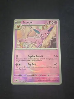 Espeon (Poke Ball Pattern) 033/131 Sv: Prismatic Evolutions Holo Pokemon TCG NM - Image 1