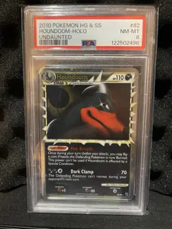 Pokemon TCG Houndoom Holo Undaunted 82/90 HGSS PSA 8 NM-MT 2010 - Image 1