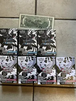 Lot of 7 Pokemon TCG Black Bolt & White Flare Booster Bundle - Image 1