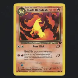 Dark Rapidash 44/82 Team Rocket Uncommon Vintage WOTC Pokemon TCG LP - Image 1