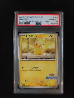 PSA 10 Pokemon Card Pikachu Illustration Contest Promo 2024 242/SV-P Japanese - Image 3