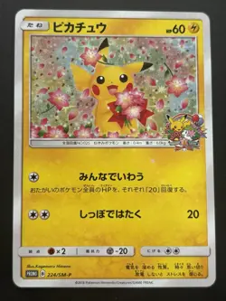 Pokemon card Pikachu 224/SM-P Promo 2018 Pokemon TCG Japanese Holo Rare Nintendo - Image 1
