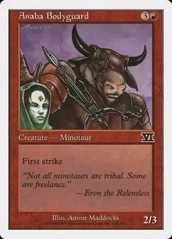 Anaba Bodyguard LP 6th Sixth Edition Red Minotaur Mtg Magic English Regular - Image 1