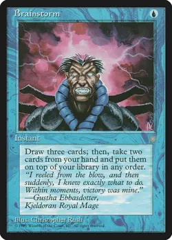 Brainstorm Ice Age Magic The Gathering MTG Card - Image 1