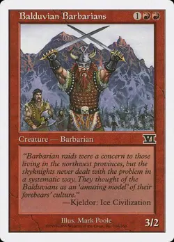 Balduvian Barbarians NM/M 6th Classic Sixth Edition Red Creature Mtg Magic - Image 1