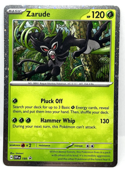 Zarude - SVP 199 Pokemon TCG Destined Rivals Holo Black Star Promo Pokemon Card - Image 1