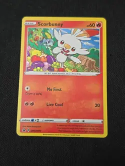 Scorbunny SWSH071 SWSH: Sword & Shield Promo Cards Holo Rare Pokemon TCG NM/LP+ - Image 1