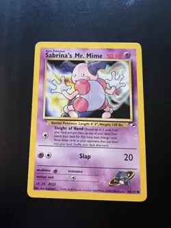Sabrina’s Mr. Mime 94/132 Gym Heroes Unlimited 2000 Pokemon Card Common NM - Image 1