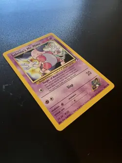 Sabrina’s Mr. Mime 94/132 Gym Heroes Unlimited 2000 Pokemon Card Common NM - Image 4