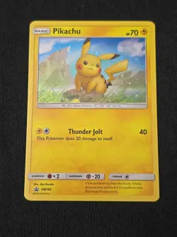 Pikachu SM183 Sun & Moon Promo Card Holo Rare Pokemon TCG Light Played - Image 1