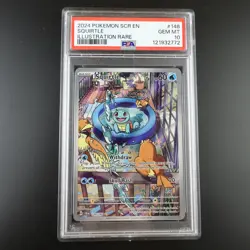 PSA 10 Squirtle 148/142 Pokemon Stellar Crown Full Art Rare Graded Card - Image 1
