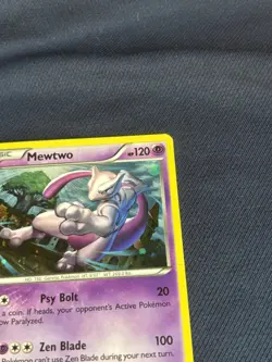 Pokemon TCG Mewtwo XY Black Star Promos Holo Card XY100 played - Image 2