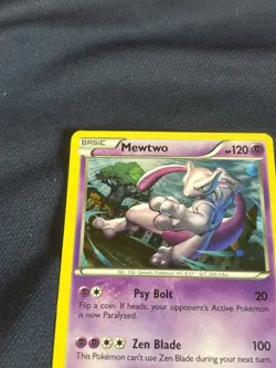 Pokemon TCG Mewtwo XY Black Star Promos Holo Card XY100 played - Image 3