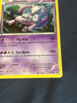 Pokemon TCG Mewtwo XY Black Star Promos Holo Card XY100 played - Image 4