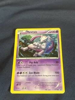 Pokemon TCG Mewtwo XY Black Star Promos Holo Card XY100 played - Image 5