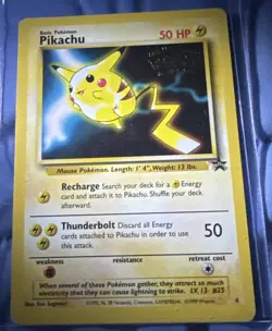 Pokemon Pikachu Gold Promo WB stamped 1999 first movie card #25 - Image 1