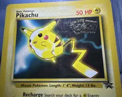 Pokemon Pikachu Gold Promo WB stamped 1999 first movie card #25 - Image 2