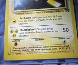 Pokemon Pikachu Gold Promo WB stamped 1999 first movie card #25 - Image 3