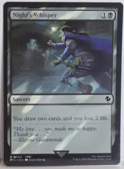 Night's Whisper [New, Near Mint] *Surge Foil* {Final Fantasy MTG} - Image 1